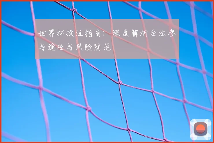 世界杯投注指南：深度解析合法参与途径与风险防范
