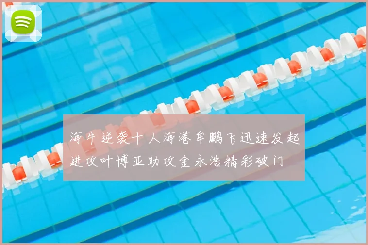 海牛逆袭十人海港牟鹏飞迅速发起进攻叶博亚助攻金永浩精彩破门